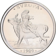 Spain, Juan Carlos I, Ecu, 1989, Madrid, Proof, Silver, MS(60-62), KM:M23