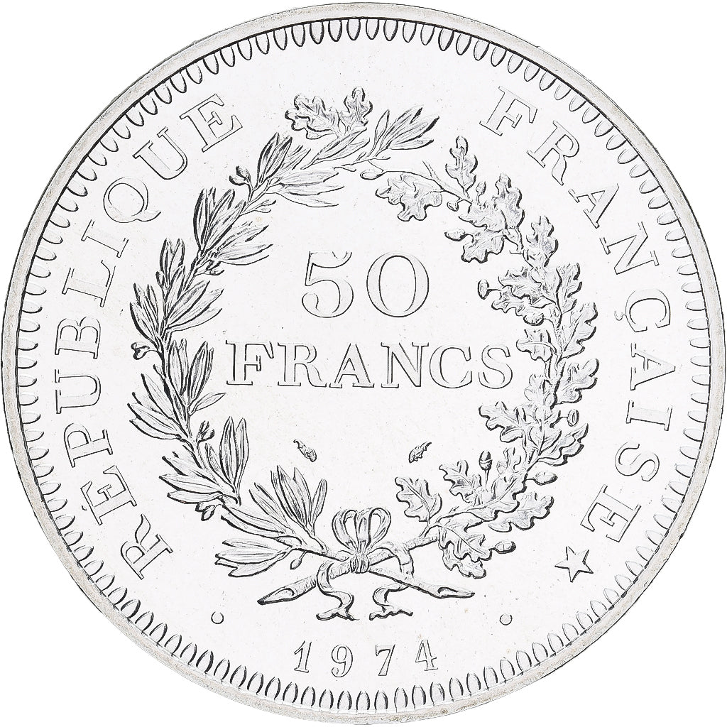 Francia, Hercule, 50 Francs, 1974, Paris, série FDC, FDC, Argento, KM:941.1