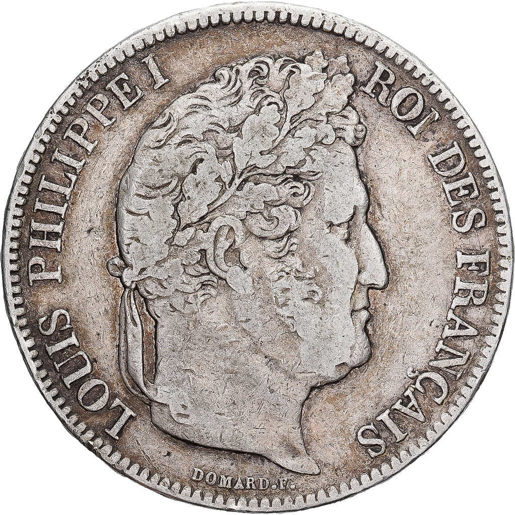 Moneta, Francja, Louis-Philippe, 5 Francs, 1833, Toulouse, VF(30-35), Srebro