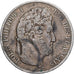 Francia, Louis Philippe I, 5 Francs, 1845, Strasbourg, Plata, MBC, Gadoury:678a