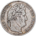Moneta, Francia, Louis-Philippe, 5 Francs, 1837, Rouen, MB+, Argento, KM:749.2
