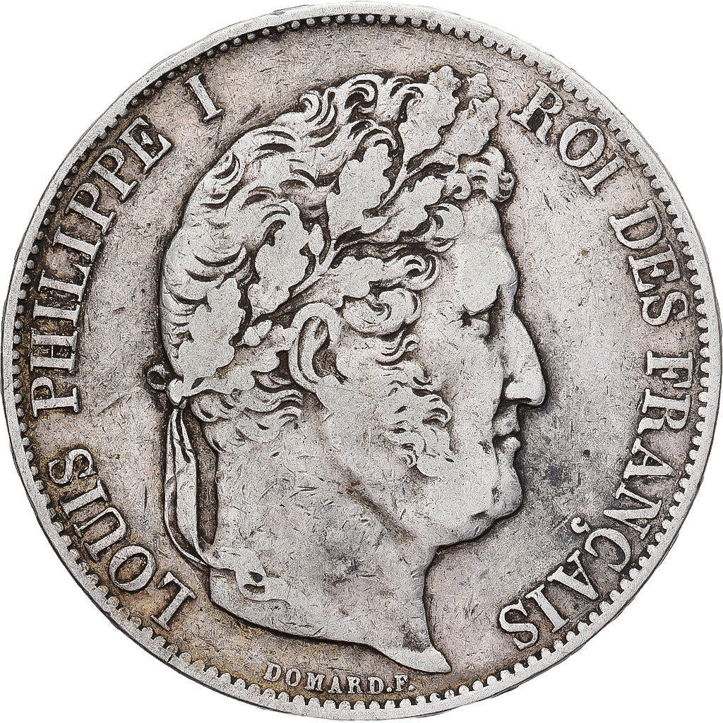 France, Louis-Philippe, 5 Francs, 1845, Bordeaux, VF(30-35), Silver, KM:749.7
