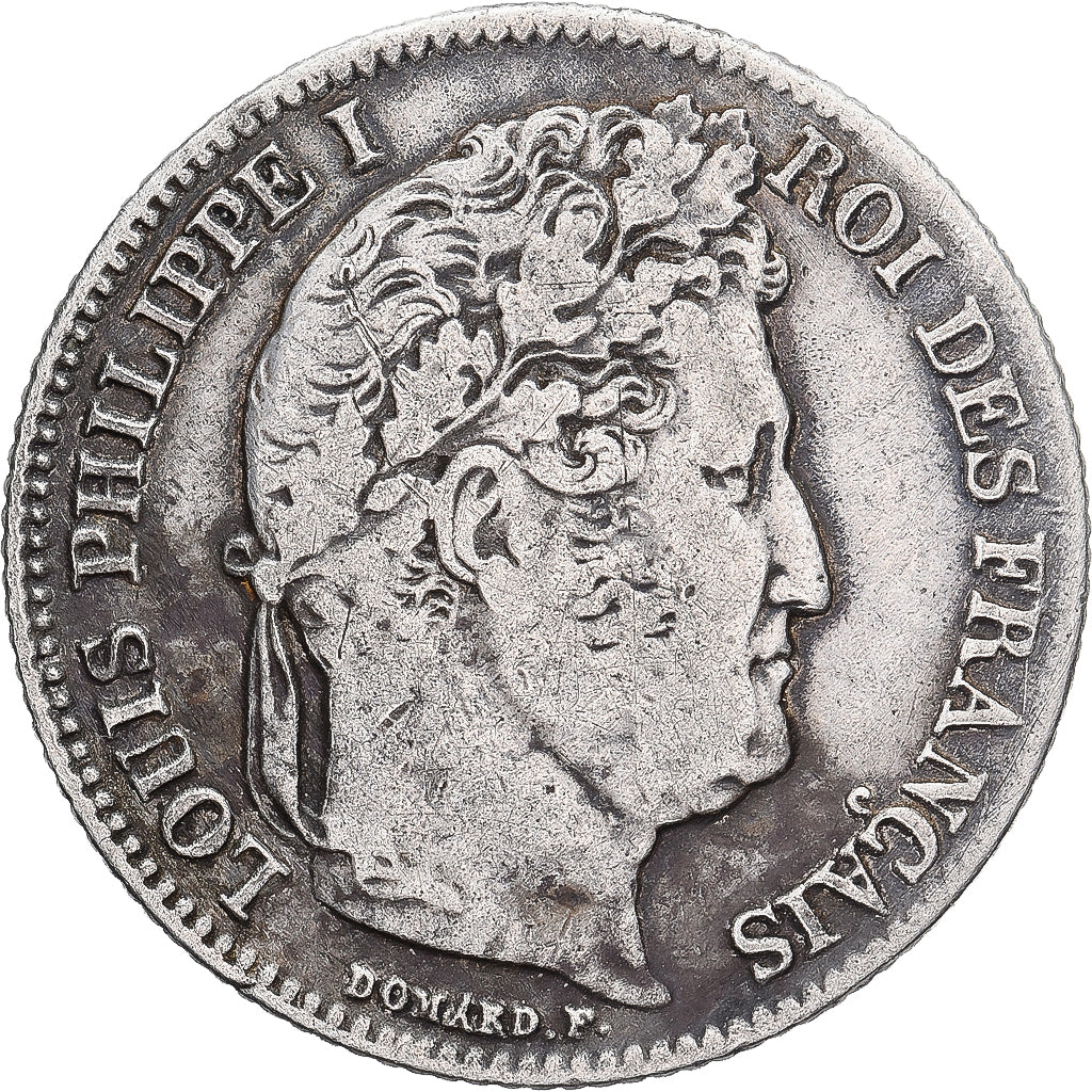 França, Franc, Louis-Philippe, 1839, Paris, Prata, VF(20-25), KM:743.1