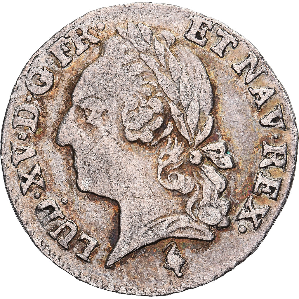 Francia, Louis XV, 1/20 Ecu à la vieille tête (6 sols), 1779, Paris, Argento