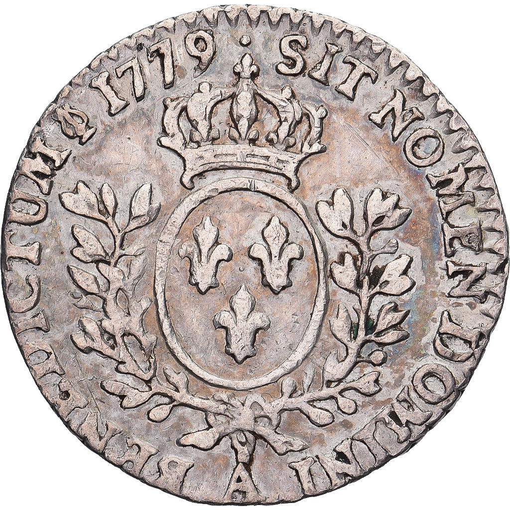 Francia, Louis XV, 1/20 Ecu à la vieille tête (6 sols), 1779, Paris, Argento
