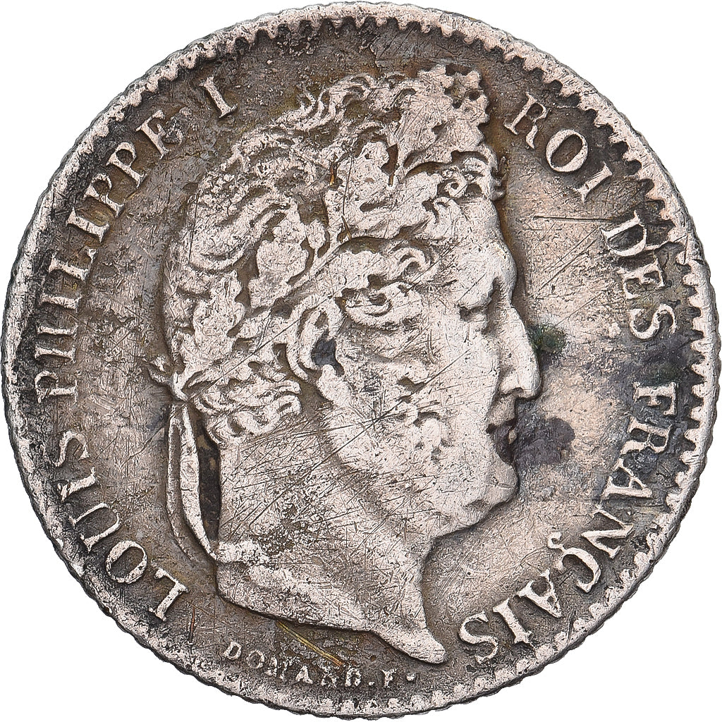 Moeda, França, Louis-Philippe, 1/4 Franc, 1831, Rouen, VF(30-35), Prata