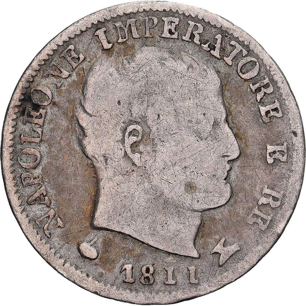 Coin, ITALIAN STATES, KINGDOM OF NAPOLEON, Napoleon I, 5 Soldi, 1811, Milan