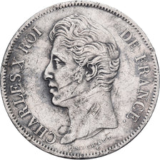 Coin, France, Charles X, 5 Francs, 1828, Bordeaux, VF(30-35), Silver