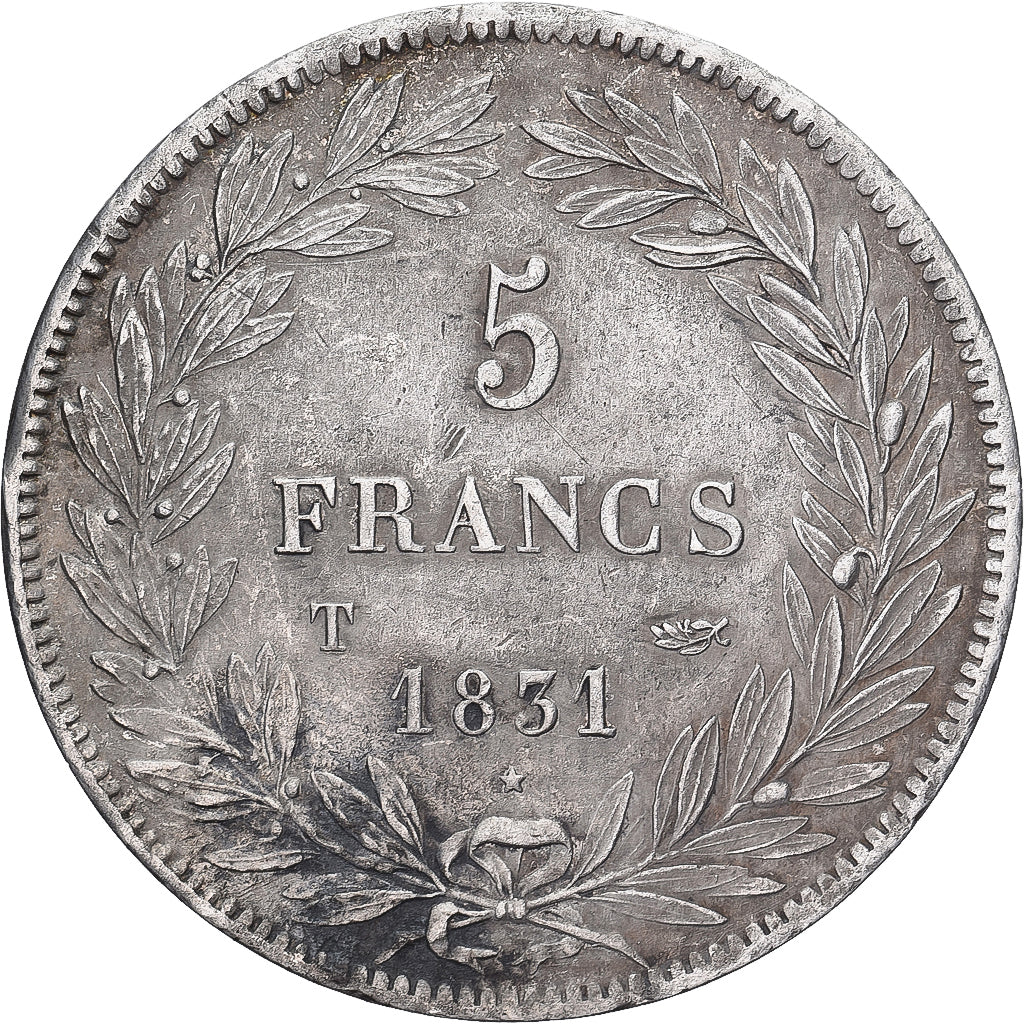 Coin, France, Louis-Philippe, 5 Francs, 1831, Nantes, VF(30-35), Silver