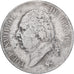 França, Louis XVIII, 5 Francs, 1822, Lille, Prata, VF(30-35), Gadoury:614