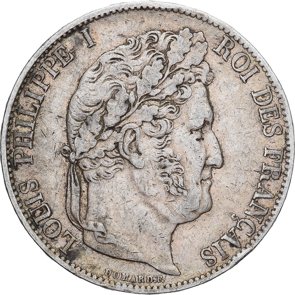 France, 5 Francs, Louis-Philippe, 1847, Bordeaux, Silver, VF(30-35)