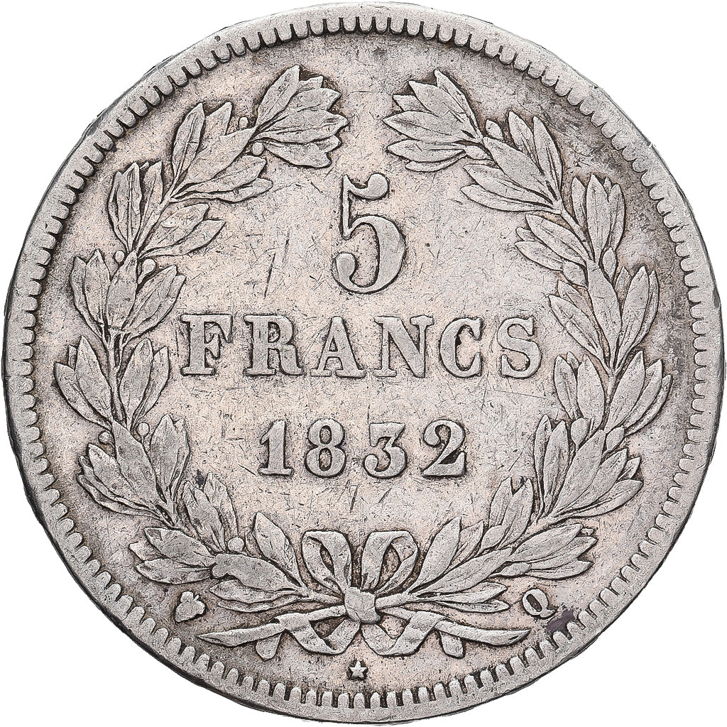 Monnaie, France, Louis-Philippe, 5 Francs, 1832, Perpignan, TTB, Argent