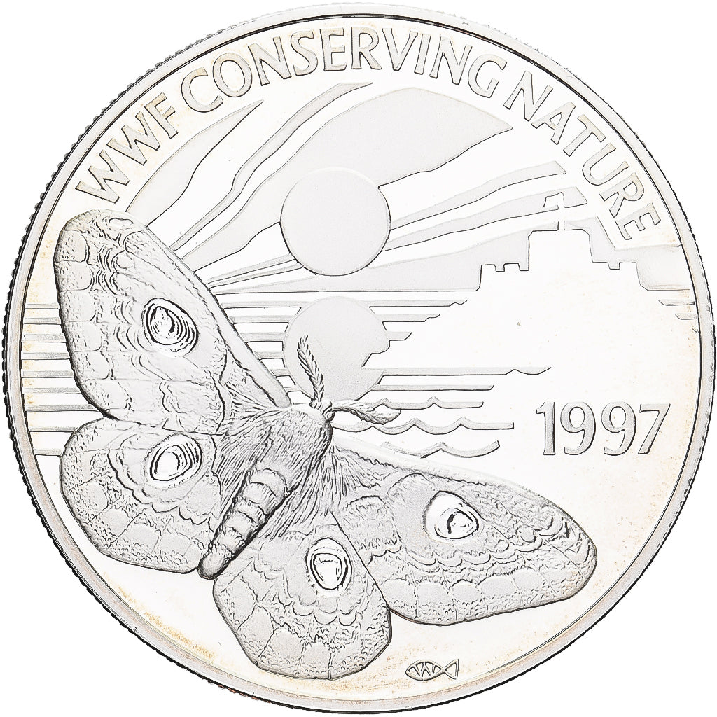 Guernsey, Elizabeth II, 2 Pounds, 1997, Guernesey, MS(65-70), Silver, KM:80a