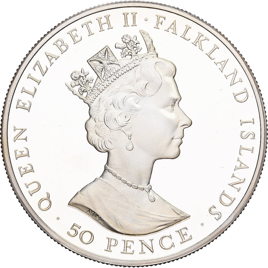 Falkland Islands, Elizabeth II, 50 Pence, 1998, British Royal Mint, Proof
