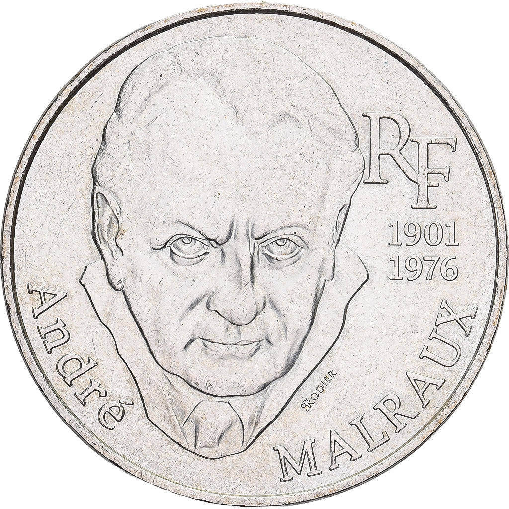 France, 100 Francs, André Malraux, 1997, Silver, AU(50-53), Gadoury:954