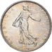 Francja, 5 Francs, Semeuse, 1969, Paris, Srebro, AU(55-58), Gadoury:770, KM:926