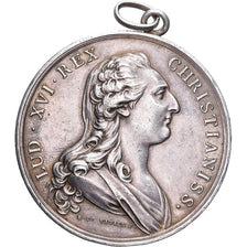 France, Medal, Renouvellement de L'alliance avec les Suisses, 1777, Silvered