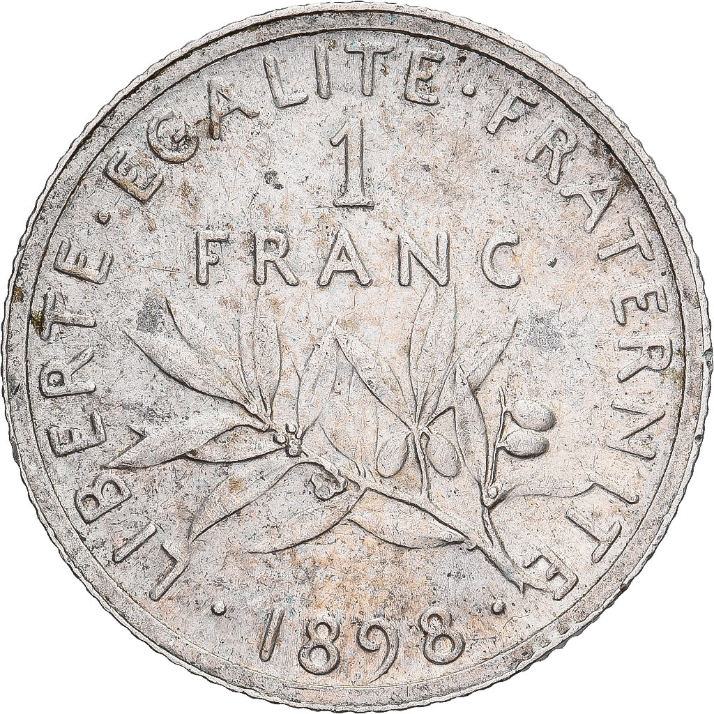 Coin, France, 1 Franc, 1898, Paris, EF(40-45), Silver, Gadoury:467