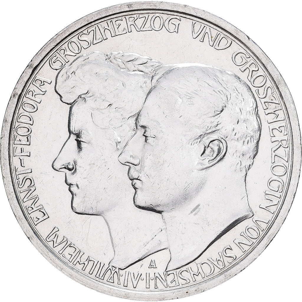 German States, SAXE-WEIMAR-EISENACH, Wilhelm Ernst, 3 Mark, 1910, Berlin