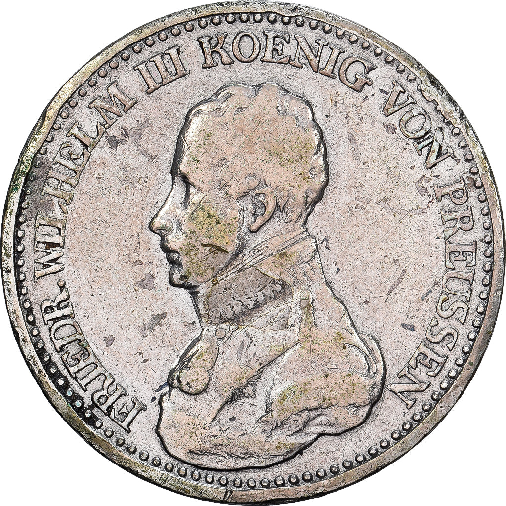 Prussia, Friedrich Wilhelm III, 1 Thaler, 1821, Berlin, Silver, VF(30-35)