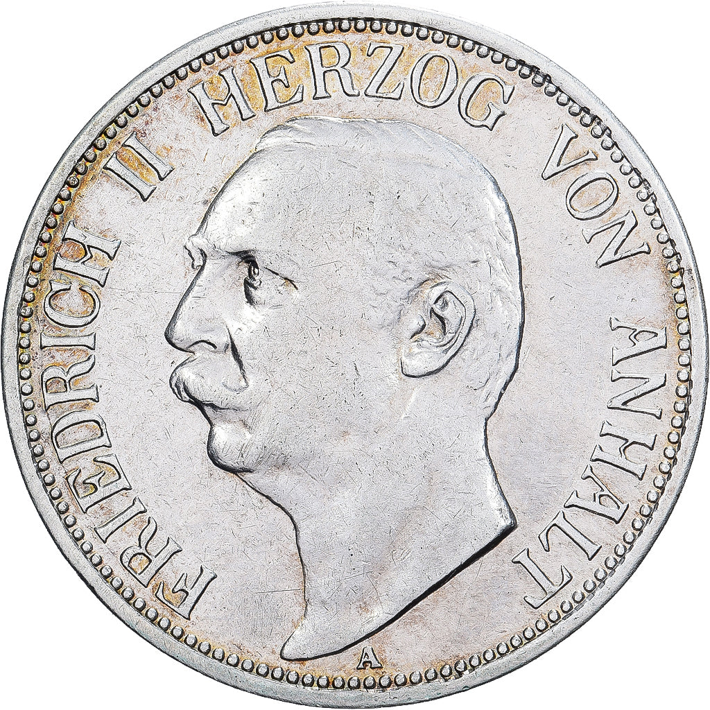 German States, Friedrich II, 3 Mark, Anhalt-Dessau, 1911, Berlin, Silver