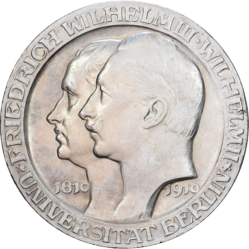 Kingdom of Prussia, Wilhelm II, 3 Mark, University of Berlin, 1910, Berlin