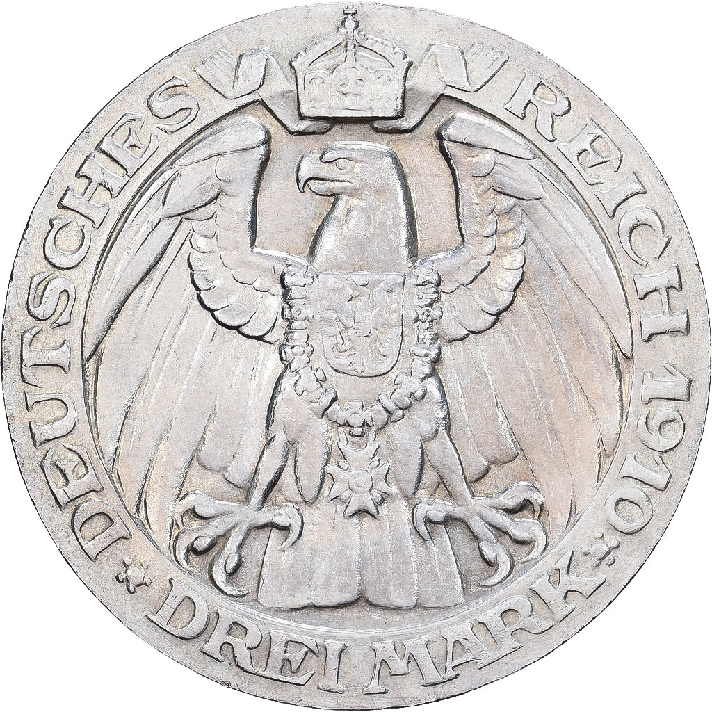 Kingdom of Prussia, Wilhelm II, 3 Mark, University of Berlin, 1910, Berlin