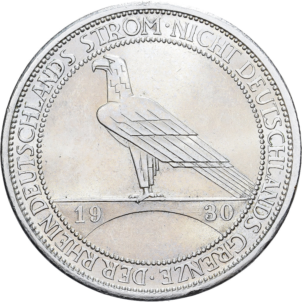 Weimar Republic, 3 Mark, 1930, Stuttgart, Silver, AU(55-58), KM:70