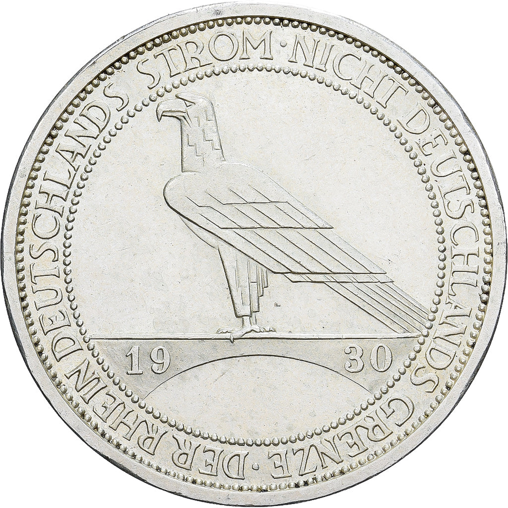 NIEMCY, REP. WEIMARSKA, 3 Mark, 1930, Hamburg, Srebro, AU(50-53)