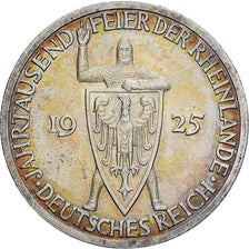 Germany, Weimar Republic, 3 Mark, Rhineland, 1925, Berlin, Silver, AU(50-53)