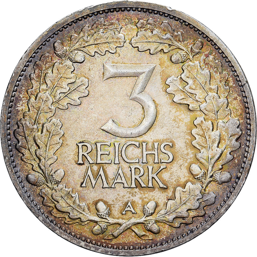 Germany, Weimar Republic, 3 Mark, Rhineland, 1925, Berlin, Silver, AU(50-53)