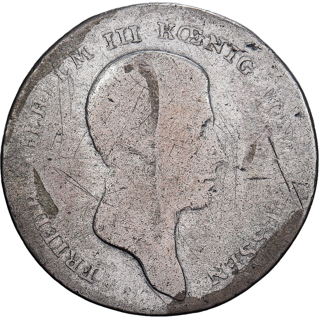 Münze, Deutsch Staaten, PRUSSIA, Friedrich Wilhelm III, 1/6 Thaler, 1812, SGE+