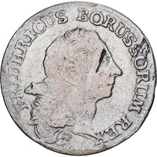 German States, Frederik II, 1/6 Thaler, 1765, Wroclaw, Silver, VF(20-25)