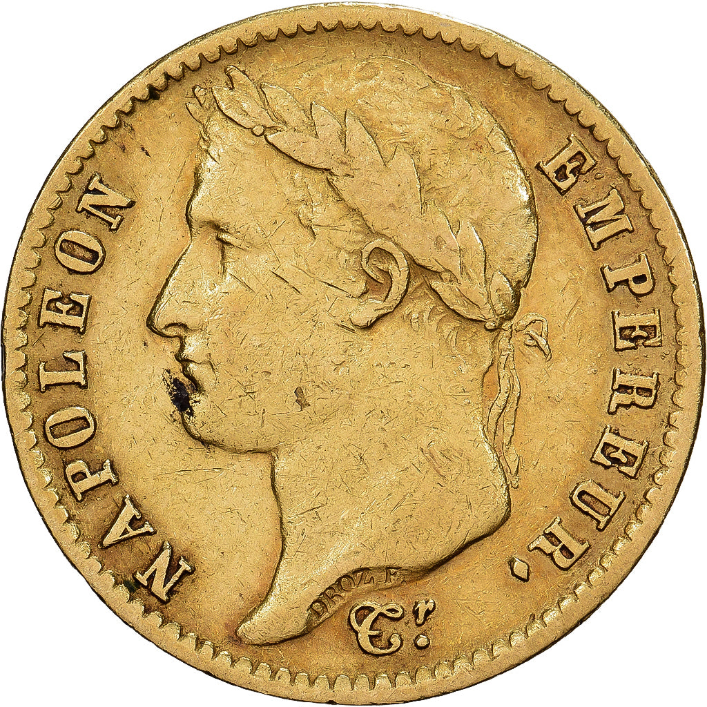 France, Napoléon I, 20 Francs, 1810, Paris, VF(30-35), Gold, KM:695.1