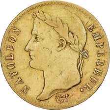 Francia, Napoléon, 20 Francs, 1815, Paris, MB+, Oro, KM:705.1, Gadoury:1025a