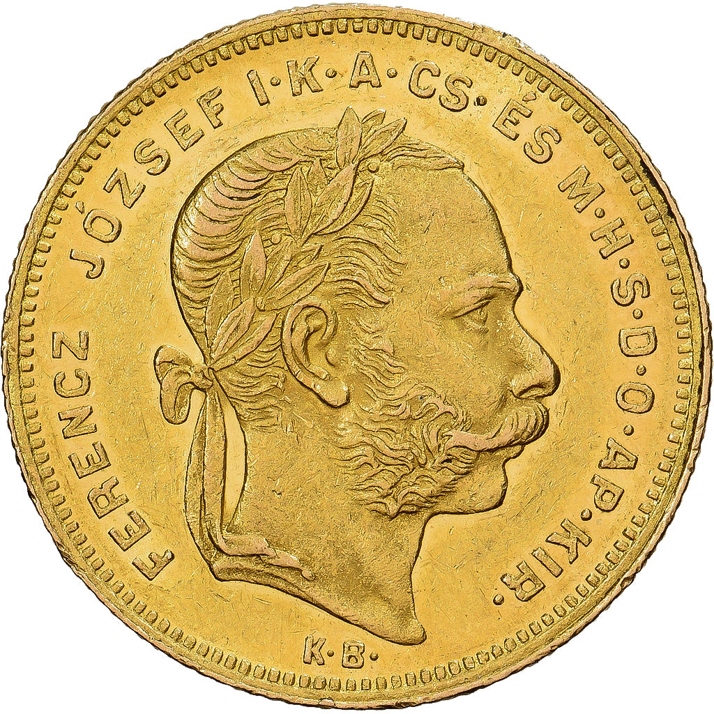Austria, Franz Joseph I, 8 Florins-20 Francs, 1876, Gold, AU(55-58), KM:2269