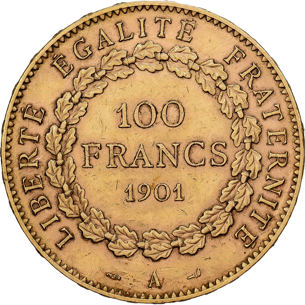 France, 100 Francs, Génie, 1901, Paris, Gold, AU(50-53), Gadoury:1137, KM:832