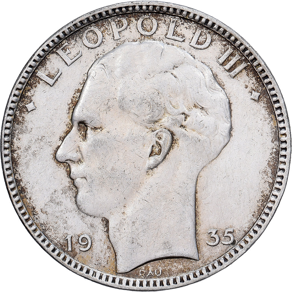 Münze, Belgien, 20 Francs, 20 Frank, 1935, SS+, Silber, KM:105