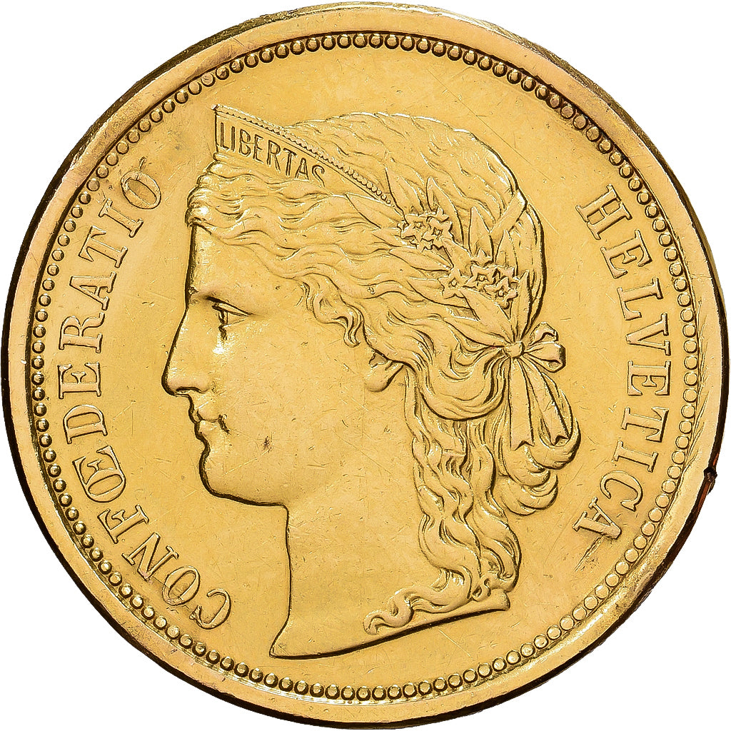 Suiza, 20 Francs, 1886, Bern, Oro, MBC, KM:31.3