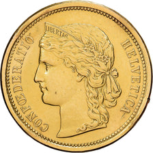 Suiza, 20 Francs, 1886, Bern, Oro, MBC, KM:31.3