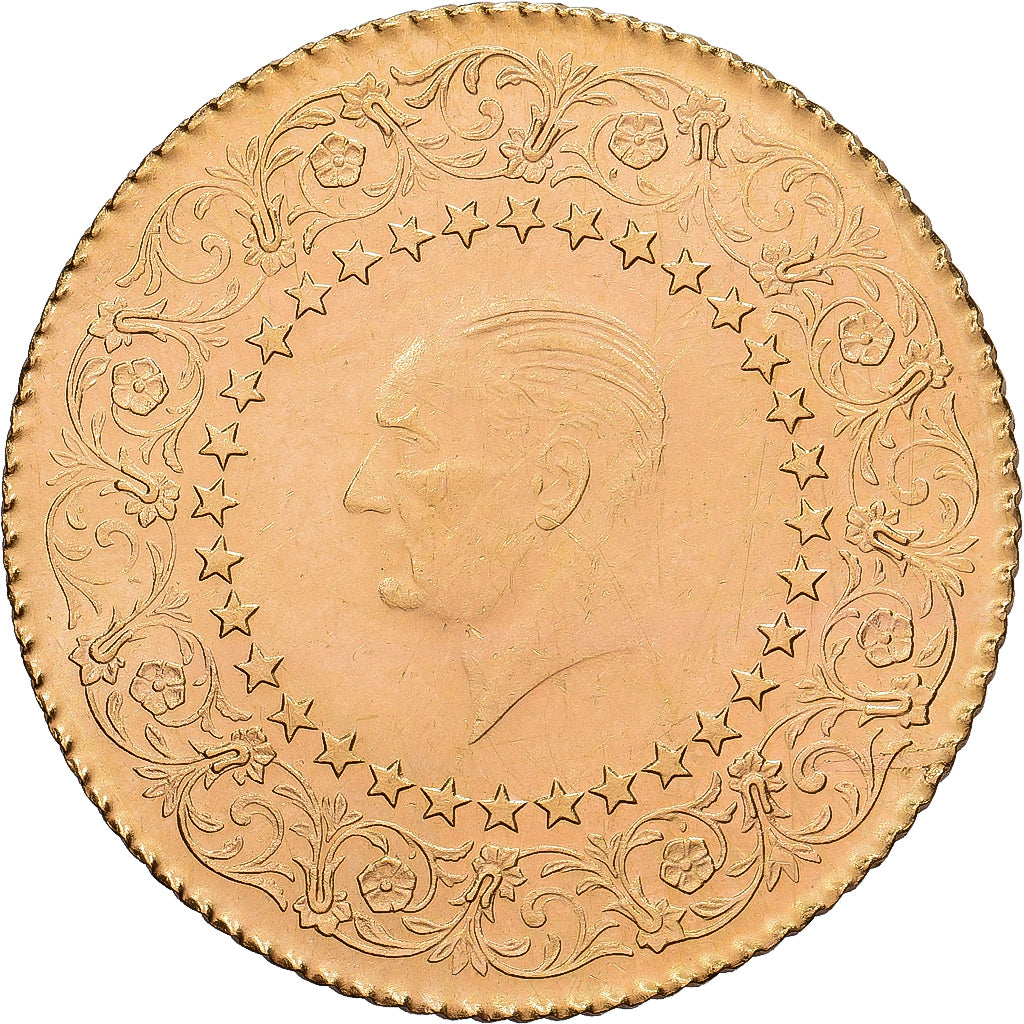 Coin, Turkey, Mustafa Kemal Atatürk, 50 Kurush, 1968, Istanbul, AU(55-58)