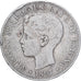 Philippines, Alfonso XIII, Peso, 1897, Argent, TB+, KM:154