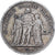 FRANCE, Hercule, 5 Francs, 1848, Paris, KM #756.1, VF(30-35), Silver, Gadoury...