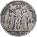 FRANCE, Hercule, 5 Francs, 1848, Paris, KM #756.1, VF(30-35), Silver, Gadoury...