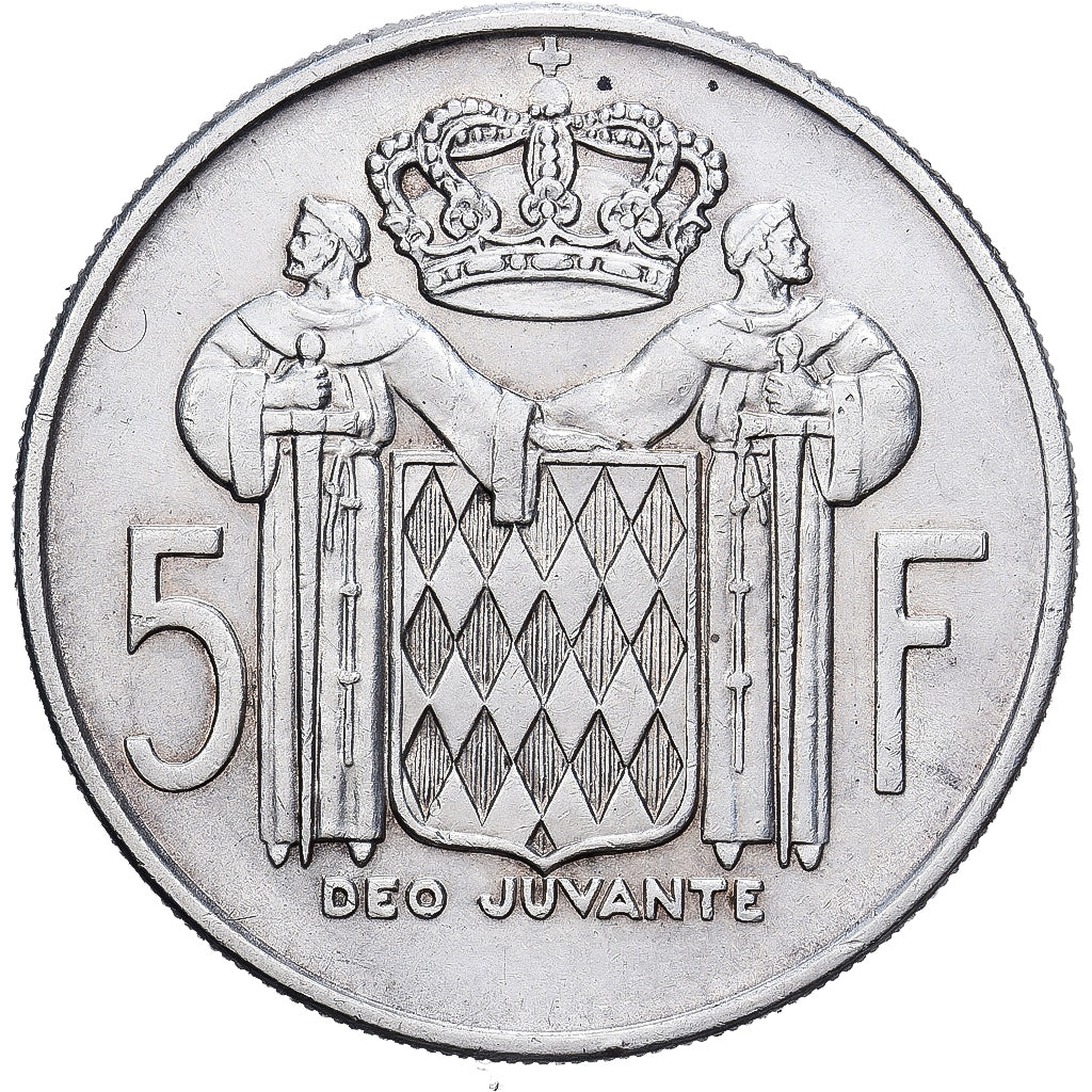 Monaco, Rainier III, 5 Francs, 1966, Srebro, EF(40-45), Gadoury:152, KM:141