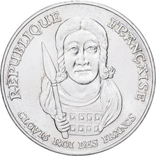 France, Clovis, 100 Francs, 1996, AU(55-58), Silver, KM:1180, Gadoury:953