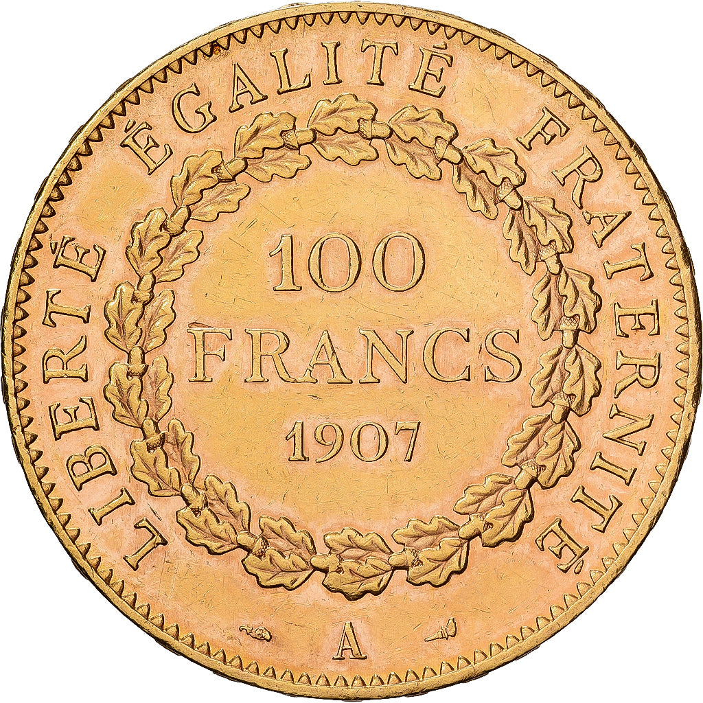 Frankreich, 100 Francs, 1907, Paris, Gold, SS+, KM:858