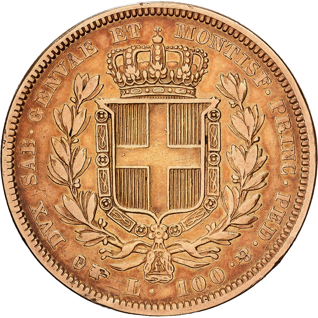 Kingdom of the Two Sicilies, SARDINIA, Carlo Alberto, 100 Lire, 1834, Torino