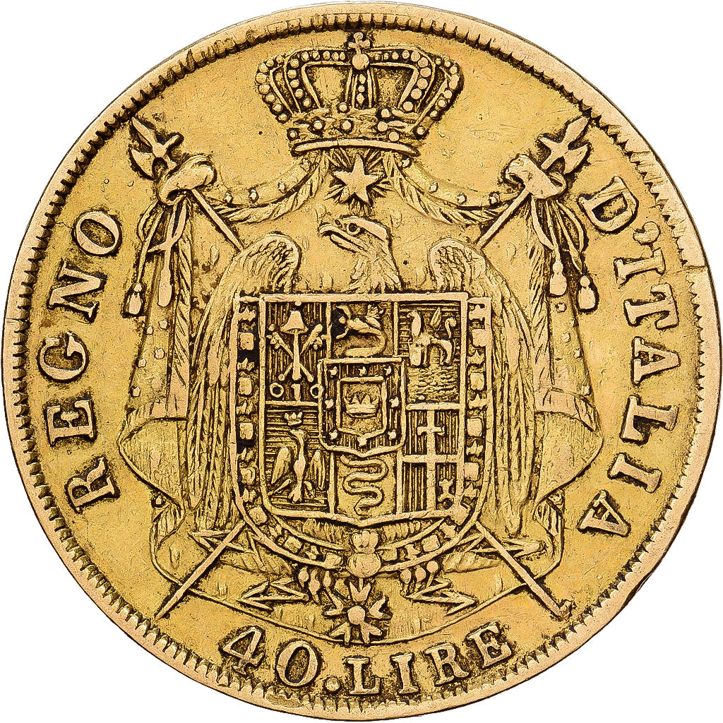 Italien Staaten, KINGDOM OF NAPOLEON, Napoleon I, 40 Lire, 1811, Milan, Gold