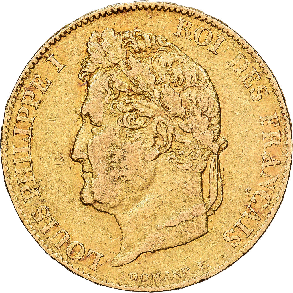 Moneda, Francia, Louis-Philippe, 20 Francs, 1838, Paris, MBC, Oro, KM:750.1